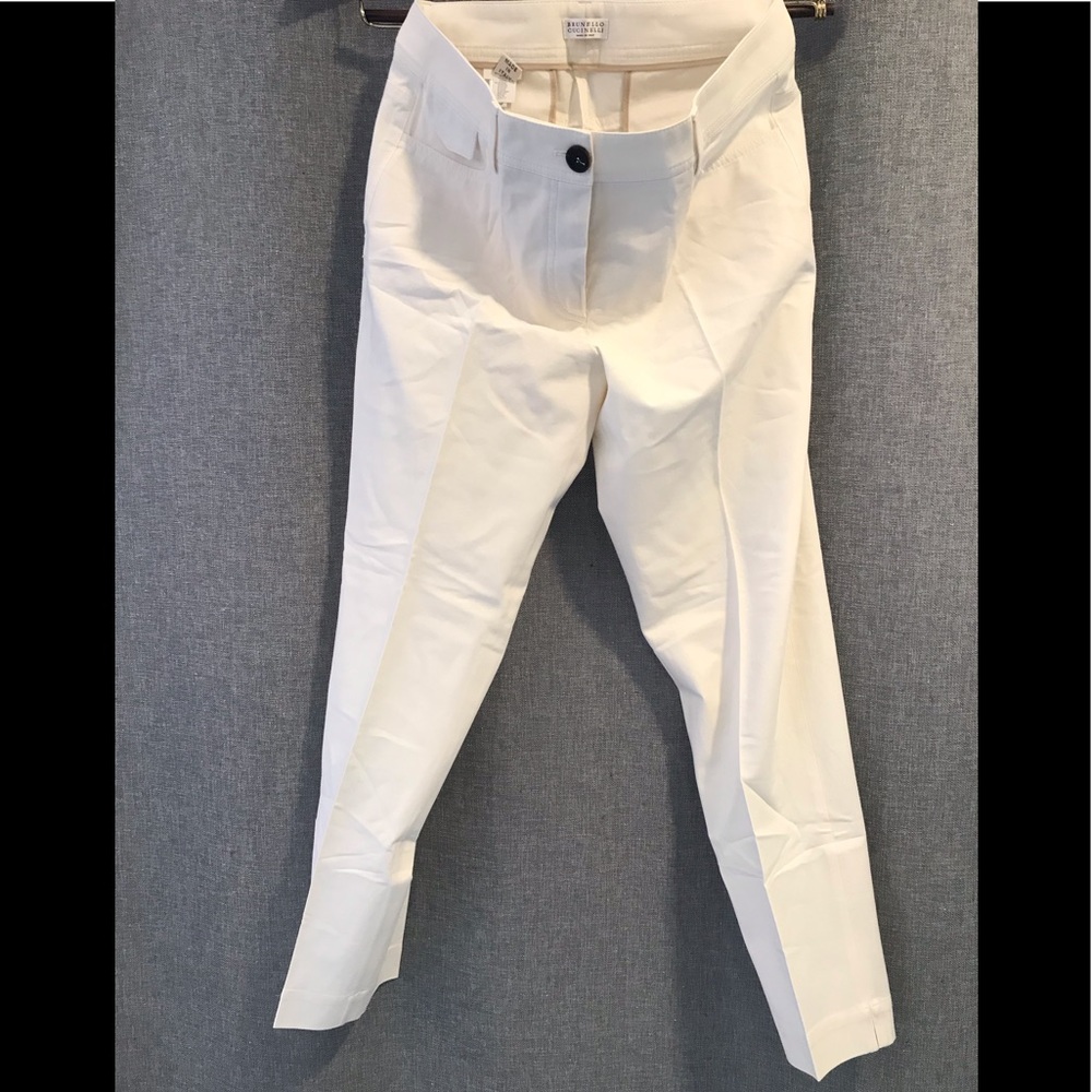 Brunello Cucinelli White Pants, size 6